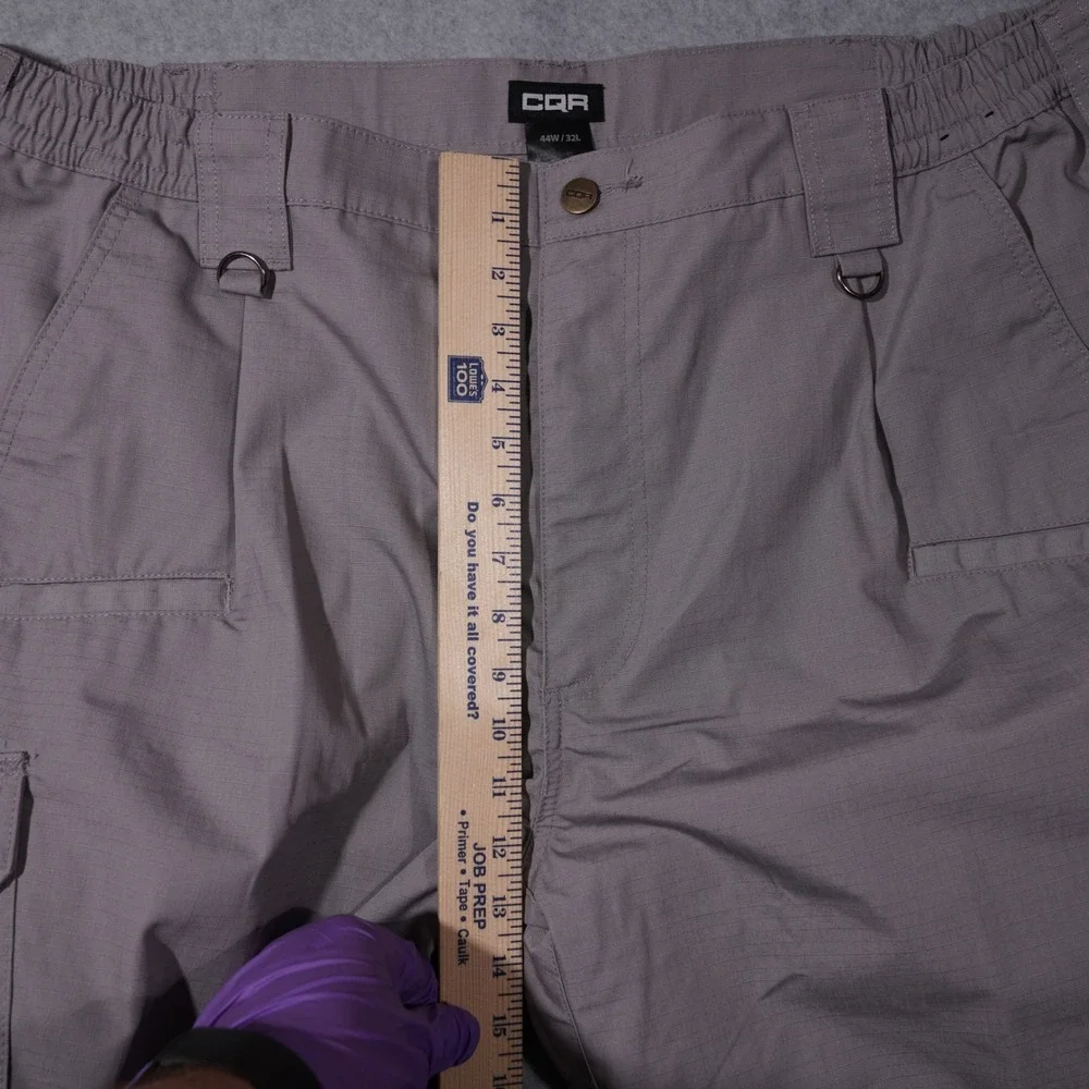 CQR Cargo Pants Mens 44W 32L Gray Tactical Ripstop Work Outdoor Multi-Pocket